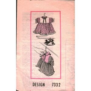 Vintage Mail Order Sewing Pattern Design 7332 Clothespin Bag